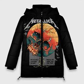 Женская зимняя куртка 3D с принтом Metallica в Санкт-Петербурге, верх — 100% полиэстер; подкладка — 100% полиэстер; утеплитель — 100% полиэстер | длина ниже бедра, силуэт Оверсайз. Есть воротник-стойка, отстегивающийся капюшон и ветрозащитная планка. 

Боковые карманы с листочкой на кнопках и внутренний карман на молнии | metal | metallica | rock | джеймс хэтфилд | классика | легенда | метал | металлика | популярное | рок | рокгруппа