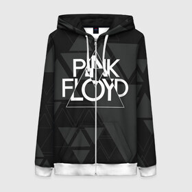 Женская толстовка 3D на молнии с принтом Pink Floyd в Санкт-Петербурге, 100% полиэстер | длина до линии бедра, манжеты и пояс оформлены мягкой тканевой резинкой, двухслойный капюшон со шнурком для регулировки, спереди молния, по бокам два кармана | dark side of the moon | floyd | music | pink | pink floid | pink floyd | rock | rocker | rocknroll | the wall | музыка | пинк | пинк флоид | пинк флойд | рок | рок н ролл | рокер | флойд