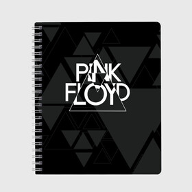 Тетрадь с принтом Pink Floyd в Санкт-Петербурге, 100% бумага | 48 листов, плотность листов — 60 г/м2, плотность картонной обложки — 250 г/м2. Листы скреплены сбоку удобной пружинной спиралью. Уголки страниц и обложки скругленные. Цвет линий — светло-серый
 | dark side of the moon | floyd | music | pink | pink floid | pink floyd | rock | rocker | rocknroll | the wall | музыка | пинк | пинк флоид | пинк флойд | рок | рок н ролл | рокер | флойд
