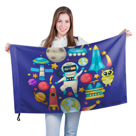 Флаг 3D с принтом Pornhub space в Санкт-Петербурге, 100% полиэстер | плотность ткани — 95 г/м2, размер — 67 х 109 см. Принт наносится с одной стороны | astronaut | comet | cosmos | moon | planet | rocet | space | star | звезда | космонавт | космос | планета | ракета
