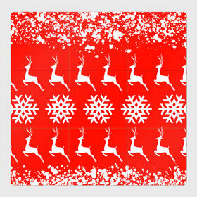 Магнитный плакат 3Х3 с принтом New Year в Санкт-Петербурге, Полимерный материал с магнитным слоем | 9 деталей размером 9*9 см | Тематика изображения на принте: christmas toys | deer | new year | red | snow | snowflakes | tree | елка | красный | новогодние игрушки | новый год | олени | свитер с оленями | снег | снежинки | футболка с оленями