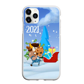 Чехол для iPhone 11 Pro Max матовый с принтом Новый год 2021 в Санкт-Петербурге, Силикон |  | 2021 | 7 января | bull | newyear | santa | бык | быки | бычок | год быка | дед мороз | корова | новогодние каникулы | новогодние праздники | новый 2021 | новый год | новый год 2021 | рождество | сани | санта | санта клаус