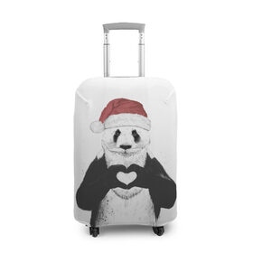 Чехол для чемодана 3D с принтом Панда Клаус в Санкт-Петербурге, 86% полиэфир, 14% спандекс | двустороннее нанесение принта, прорези для ручек и колес | Тематика изображения на принте: 2021 | 21 | 2k21 | 2к21 | chrystmas | happy | marry | new | panda | santa | snow | winter | xmas | year | год | годом | дед | елка | елки | клаус | лес | мороз | настроение | новогоднее | новогоднему | новый | новым | панда | по | рождество | с