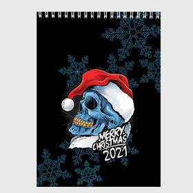Скетчбук с принтом Bad Santa Claus в Санкт-Петербурге, 100% бумага
 | 48 листов, плотность листов — 100 г/м2, плотность картонной обложки — 250 г/м2. Листы скреплены сверху удобной пружинной спиралью | 2021 | angel | bad santa | christ | christmas | holidays | jesus | new year | santa | santa claus | set | skull | snow | snowflakes | weekend