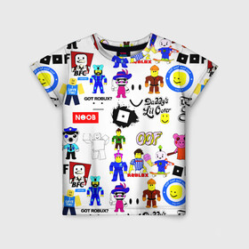 Детская футболка 3D с принтом ROBLOX в Санкт-Петербурге, 100% гипоаллергенный полиэфир | прямой крой, круглый вырез горловины, длина до линии бедер, чуть спущенное плечо, ткань немного тянется | piggy | roblox | roblox games | roblox piggy | игра роблокс | пигги. | роблокс | роблокс пигги | робукс