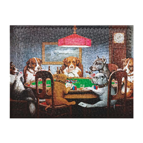 Обложка для студенческого билета с принтом Собаки играют в покер в Санкт-Петербурге, натуральная кожа | Размер: 11*8 см; Печать на всей внешней стороне | a friend in need | art | artist | bets | buldog | cards | chips | dogs | gambling | games | memes | picture | poker | азартные игры | бульдог | друг познается в беде | искусство | картина | карты | мемы | покер | сенбернар | собаки | собачки | ставки