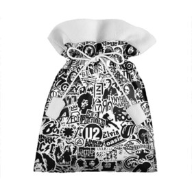 Подарочный 3D мешок с принтом Rock Band Logos в Санкт-Петербурге, 100% полиэстер | Размер: 29*39 см | ac dc | linkin park | music | queen | radiohead | rock | rock band logos | линкин парк | музыка | ретро | рок группа | элвис