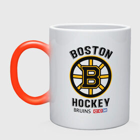 Кружка хамелеон с принтом BOSTON BRUINS NHL в Санкт-Петербурге, керамика | меняет цвет при нагревании, емкость 330 мл | black | boston | bruins | hockey | ice | logo | nhl | sport | usa | бостон | брюинз | кубок | логотип | нхл | спорт | стэнли | хоккей