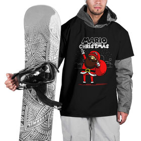 Накидка на куртку 3D с принтом Mario Christmas в Санкт-Петербурге, 100% полиэстер |  | claus | happy new year | mario | merry christmas | santa | snowman | дед мороз | елка | клаус | марио | новый год | рождество | с новым годом | санта | снеговик