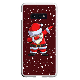 Чехол для Samsung S10E с принтом Dab-Santa в Санкт-Петербурге, Силикон | Область печати: задняя сторона чехла, без боковых панелей | Тематика изображения на принте: claus | happy new year | merry christmas | santa | snowman | дед мороз | елка | клаус | новый год | рождество | с новым годом | санта | снеговик