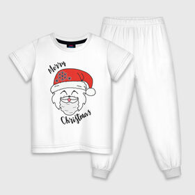 Детская пижама хлопок с принтом Merry Furry Christmas! в Санкт-Петербурге, 100% хлопок |  брюки и футболка прямого кроя, без карманов, на брюках мягкая резинка на поясе и по низу штанин
 | Тематика изображения на принте: 