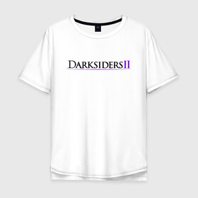 Мужская футболка хлопок Oversize с принтом Darksiders 2 Logo (Z) в Санкт-Петербурге, 100% хлопок | свободный крой, круглый ворот, “спинка” длиннее передней части | Тематика изображения на принте: azrael | darksiders | darksiders 2 | darksiders 3 | griever | silitha | tiamat | ulthane | vulgrim | wrath of war | всадник апокалипсиса | гнев войны | обугленный совет | руина | ультэйн | чёрный молот