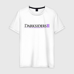 Мужская футболка хлопок с принтом Darksiders 2 Logo (Z) в Санкт-Петербурге, 100% хлопок | прямой крой, круглый вырез горловины, длина до линии бедер, слегка спущенное плечо. | Тематика изображения на принте: azrael | darksiders | darksiders 2 | darksiders 3 | griever | silitha | tiamat | ulthane | vulgrim | wrath of war | всадник апокалипсиса | гнев войны | обугленный совет | руина | ультэйн | чёрный молот