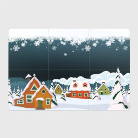Магнитный плакат 3Х2 с принтом Зима в Санкт-Петербурге, Полимерный материал с магнитным слоем | 6 деталей размером 9*9 см | дом | ёлка | зима | новый год | снежинки