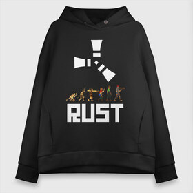 Женское худи Oversize хлопок с принтом RUST в Санкт-Петербурге, френч-терри — 70% хлопок, 30% полиэстер. Мягкий теплый начес внутри —100% хлопок | боковые карманы, эластичные манжеты и нижняя кромка, капюшон на магнитной кнопке | action | game | rust | zombie | апокалипсис. | выживание | зомби | игра | лес | радиация | раст