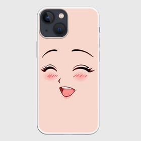 Чехол для iPhone 13 mini с принтом Сonfused anime face в Санкт-Петербурге,  |  | angry | anime | art | big | eyes | face | girl | kawaii | manga | style | аниме | арт | глаза | девушка | кавай | лицо | манга | смущенная
