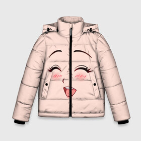 Зимняя куртка для мальчиков 3D с принтом Сonfused anime face в Санкт-Петербурге, ткань верха — 100% полиэстер; подклад — 100% полиэстер, утеплитель — 100% полиэстер | длина ниже бедра, удлиненная спинка, воротник стойка и отстегивающийся капюшон. Есть боковые карманы с листочкой на кнопках, утяжки по низу изделия и внутренний карман на молнии. 

Предусмотрены светоотражающий принт на спинке, радужный светоотражающий элемент на пуллере молнии и на резинке для утяжки | Тематика изображения на принте: angry | anime | art | big | eyes | face | girl | kawaii | manga | style | аниме | арт | глаза | девушка | кавай | лицо | манга | смущенная