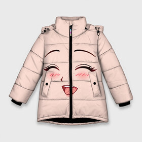 Зимняя куртка для девочек 3D с принтом Сonfused anime face в Санкт-Петербурге, ткань верха — 100% полиэстер; подклад — 100% полиэстер, утеплитель — 100% полиэстер. | длина ниже бедра, удлиненная спинка, воротник стойка и отстегивающийся капюшон. Есть боковые карманы с листочкой на кнопках, утяжки по низу изделия и внутренний карман на молнии. 

Предусмотрены светоотражающий принт на спинке, радужный светоотражающий элемент на пуллере молнии и на резинке для утяжки. | Тематика изображения на принте: angry | anime | art | big | eyes | face | girl | kawaii | manga | style | аниме | арт | глаза | девушка | кавай | лицо | манга | смущенная