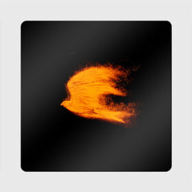 Магнит виниловый Квадрат с принтом Огненная птица в Санкт-Петербурге, полимерный материал с магнитным слоем | размер 9*9 см, закругленные углы | мечта | огненная птица | огонь | орел | полет | птица | сокол | стремление | фантазия | феникс