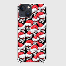 Чехол для iPhone 13 mini с принтом Деды морозы (черепа) в Санкт-Петербурге,  |  | 2021 | christmas | merry | быка | год | композитор | музыка | новогодняя | новый | новый год | черепа