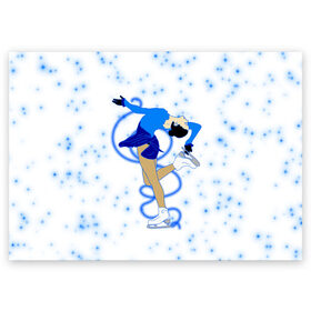 Поздравительная открытка с принтом Фигурное катание в Санкт-Петербурге, 100% бумага | плотность бумаги 280 г/м2, матовая, на обратной стороне линовка и место для марки
 | dance | figure skating | girl | ice | rink | skate | sport | winter | девочка | девушка | зима | зимний вид спорта | каток | коньки | лед | подарок | профессии | снег | спорт | спортивный | спортсменка | сюрприз | танец | танцующий