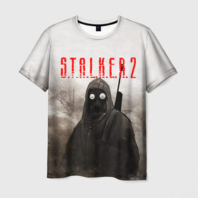 Мужская футболка 3D с принтом STALKER 2 в Санкт-Петербурге, 100% полиэфир | прямой крой, круглый вырез горловины, длина до линии бедер | Тематика изображения на принте: stalker | stalker 2 | бандиты | воля | долг | зомби. | кровосос | монолит | наемники | свобода | сталкер | сталкер 2