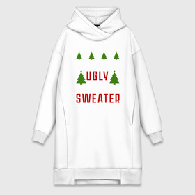 Платье-худи хлопок с принтом My ugly christmas sweater в Санкт-Петербурге,  |  | 2020 | 2021 | christmas | happy | merry | new year | sweater | ugly christmas | зима | новогодний | новогодняя | новый год | рождественский | рождественский свитер | рождество | свитер | снег