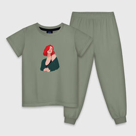 Детская пижама хлопок с принтом принт Алена Швец в Санкт-Петербурге, 100% хлопок |  брюки и футболка прямого кроя, без карманов, на брюках мягкая резинка на поясе и по низу штанин
 | алёнашвец | девушка | музыка | певица | фан арт | цифровой рисунок
