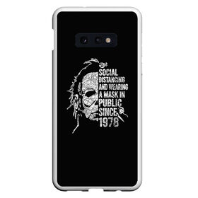 Чехол для Samsung S10E с принтом Michael Myers в Санкт-Петербурге, Силикон | Область печати: задняя сторона чехла, без боковых панелей | Тематика изображения на принте: 666 | alien | astral | demon | ghost | halloween | hellraiser | horror | michael | monster | myers | астрал | восставший из ада | демон | майерс | майкл | монстр | призрак | ужасы | хоррор