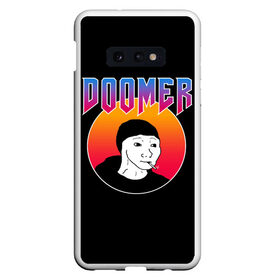 Чехол для Samsung S10E с принтом Doomer в Санкт-Петербурге, Силикон | Область печати: задняя сторона чехла, без боковых панелей | boomer | boy | chad | doomer | frecso | girl | i know | irony | jacques | post | stonks | thundercock | yes | zoomer | бумер | да | девушка | думер | жак | зумер | ирония | мем | мемы | парень | пост | постирония | стонкс | тандеркок | ф