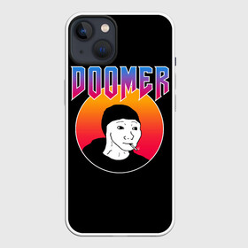 Чехол для iPhone 13 с принтом Doomer в Санкт-Петербурге,  |  | boomer | boy | chad | doomer | frecso | girl | i know | irony | jacques | post | stonks | thundercock | yes | zoomer | бумер | да | девушка | думер | жак | зумер | ирония | мем | мемы | парень | пост | постирония | стонкс | тандеркок | ф