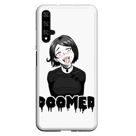 Чехол для Honor 20 с принтом Doomer girl в Санкт-Петербурге, Силикон | Область печати: задняя сторона чехла, без боковых панелей | Тематика изображения на принте: ahegao | boomer | boy | chad | doomer | girl | i know | irony | jacques | post | stonks | zoomer | ахегао | ахэгао | бумер | девушка | думер | жак | зумер | ирония | мем | мемы | парень | пост | постирония | стонкс | тандеркок | фр