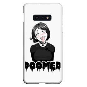 Чехол для Samsung S10E с принтом Doomer girl в Санкт-Петербурге, Силикон | Область печати: задняя сторона чехла, без боковых панелей | ahegao | boomer | boy | chad | doomer | girl | i know | irony | jacques | post | stonks | zoomer | ахегао | ахэгао | бумер | девушка | думер | жак | зумер | ирония | мем | мемы | парень | пост | постирония | стонкс | тандеркок | фр