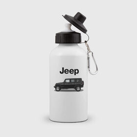 Бутылка спортивная с принтом Jeep Wrangler в Санкт-Петербурге, металл | емкость — 500 мл, в комплекте две пластиковые крышки и карабин для крепления | america | avto | car | v8 | машина | скорость