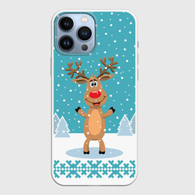 Чехол для iPhone 13 Pro Max с принтом Иди, обниму   Рудольф в Санкт-Петербурге,  |  | 2021 | new year | деда мороза | зима | к нам приходит | клауса | костюм | новогодний | новый год | праздник | рога | рождество | рудольф | санты | снег | снежинки | снежок | узоры | холодно