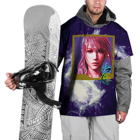 Накидка на куртку 3D с принтом Final Fantasy в Санкт-Петербурге, 100% полиэстер |  | girl | hieroglyph | portrait | девушка | иероглиф | портрет