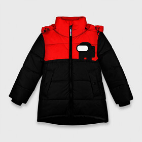 Зимняя куртка для девочек 3D с принтом AMONG US - ALONE в Санкт-Петербурге, ткань верха — 100% полиэстер; подклад — 100% полиэстер, утеплитель — 100% полиэстер. | длина ниже бедра, удлиненная спинка, воротник стойка и отстегивающийся капюшон. Есть боковые карманы с листочкой на кнопках, утяжки по низу изделия и внутренний карман на молнии. 

Предусмотрены светоотражающий принт на спинке, радужный светоотражающий элемент на пуллере молнии и на резинке для утяжки. | among | among us | amongus | crewmate | game | games | imposter | impostor | logo | monster | sabotage | shhh | амонг | амонг ас | амонгас | игра | игры | импостер | космос | крюмейт | лого | логотип | логотипы | монстр | саботаж | символ | сим
