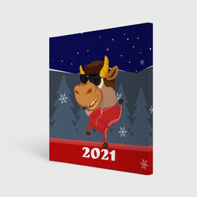 Холст квадратный с принтом Бычара 2021 в Санкт-Петербурге, 100% ПВХ |  | 2021 | 7 января | bull | newyear | santa | бык | быки | бычок | год быка | дед мороз | корова | новогодние каникулы | новогодние праздники | новый 2021 | новый год | новый год 2021 | рождество | сани | санта | санта клаус