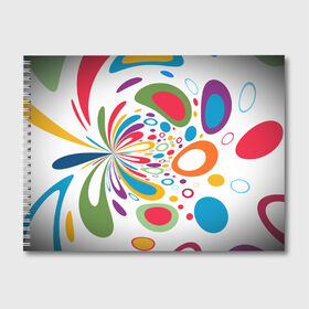 Альбом для рисования с принтом Яркие краски в Санкт-Петербурге, 100% бумага
 | матовая бумага, плотность 200 мг. | абстракция | кляксы | краски | круги | цветные круги | яркая