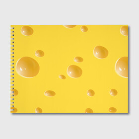 Альбом для рисования с принтом Реалистичный желтый сыр в Санкт-Петербурге, 100% бумага
 | матовая бумага, плотность 200 мг. | еда | желтый | крыса | мышиный | мышь | прикольная | сыр | сырный | узор | фастфуд