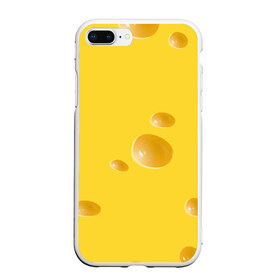 Чехол для iPhone 7Plus/8 Plus матовый с принтом Реалистичный желтый сыр в Санкт-Петербурге, Силикон | Область печати: задняя сторона чехла, без боковых панелей | еда | желтый | крыса | мышиный | мышь | прикольная | сыр | сырный | узор | фастфуд