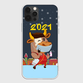 Чехол для iPhone 12 Pro Max с принтом Коронавирусный Новый Год в Санкт-Петербурге, Силикон |  | 2021 | 7 января | bull | newyear | santa | бык | быки | бычок | год быка | дед мороз | корова | новогодние каникулы | новогодние праздники | новый 2021 | новый год | новый год 2021 | рождество | сани | санта | санта клаус