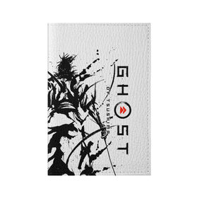 Обложка для паспорта матовая кожа с принтом Ghost of Tsushima в Санкт-Петербурге, натуральная матовая кожа | размер 19,3 х 13,7 см; прозрачные пластиковые крепления | ghost of tsushima | samurai | игры | призрак цусимы | самурай | япония