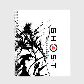 Тетрадь с принтом Ghost of Tsushima в Санкт-Петербурге, 100% бумага | 48 листов, плотность листов — 60 г/м2, плотность картонной обложки — 250 г/м2. Листы скреплены сбоку удобной пружинной спиралью. Уголки страниц и обложки скругленные. Цвет линий — светло-серый
 | Тематика изображения на принте: ghost of tsushima | samurai | игры | призрак цусимы | самурай | япония