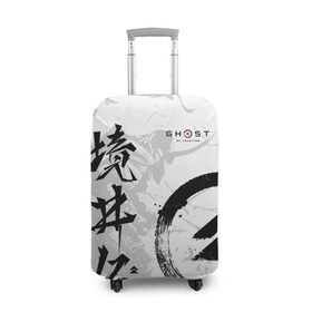Чехол для чемодана 3D с принтом Ghost of Tsushima в Санкт-Петербурге, 86% полиэфир, 14% спандекс | двустороннее нанесение принта, прорези для ручек и колес | ghost of tsushima | samurai | игры | призрак цусимы | самурай | япония