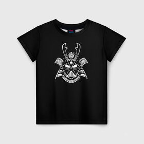Детская футболка 3D с принтом Грозный СаМурай в Санкт-Петербурге, 100% гипоаллергенный полиэфир | прямой крой, круглый вырез горловины, длина до линии бедер, чуть спущенное плечо, ткань немного тянется | ghost of tsushima | грозный | игры | самурай | черный