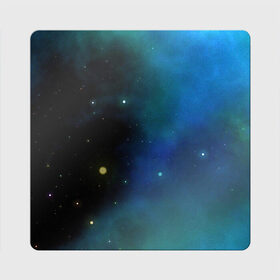 Магнит виниловый Квадрат с принтом Туманный космос в Санкт-Петербурге, полимерный материал с магнитным слоем | размер 9*9 см, закругленные углы | арт | звезда | звёзды | космос | небо | ночное небо | ночь | облако | рисунок | сияние | туманность | яркие цвета