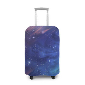 Чехол для чемодана 3D с принтом Звёздное небо в Санкт-Петербурге, 86% полиэфир, 14% спандекс | двустороннее нанесение принта, прорези для ручек и колес | арт | звезда | звёзды | космос | небо | ночное небо | ночь | облако | рисунок | сияние | туманность | яркие цвета