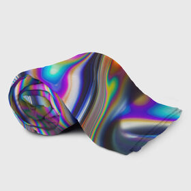 Плед 3D с принтом Токсичный в Санкт-Петербурге, 100% полиэстер | закругленные углы, все края обработаны. Ткань не мнется и не растягивается | glitch | абстракция | блики | градиент | металл | радуга | токсичный цвет | цвет сварки