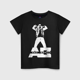 Детская футболка хлопок с принтом Абу бандит в Санкт-Петербурге, 100% хлопок | круглый вырез горловины, полуприлегающий силуэт, длина до линии бедер | abu bandit | abubandit | tik tok | tiktok | абу бандит | абубандит | тик ток | тикток